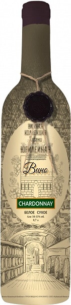 Вино КВКК, "Винная Коллекция Кубани" Юбилейная Шардоне, 0.7 л