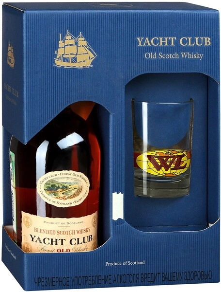 Виски Yacht Club, gift box with glass, 0.7 л