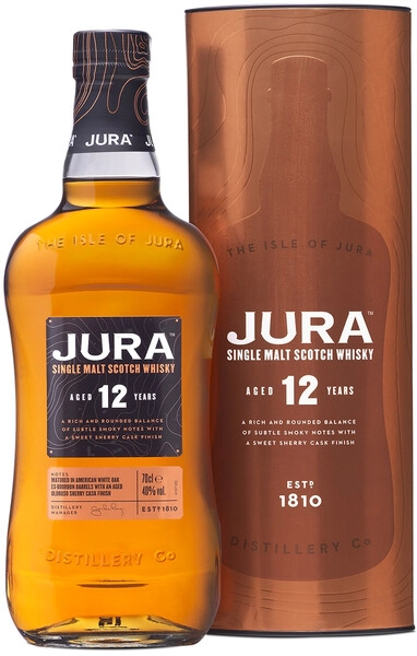 Виски Jura 12 Years Old, in tube, 0.7 л