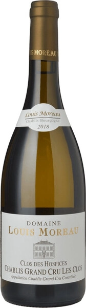 Вино Domaine Louis Moreau, Chablis Grand Cru Les Clos Clos des Hospices AOC, 2018