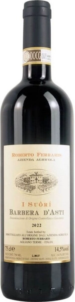 Вино Roberto Ferraris, I Suori, Barbera d'Asti DOCG, 2022