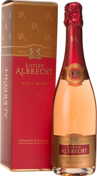 Игристое вино Lucien Albrecht, Brut Rose, Cremant d'Alsace AOC, gift box, 1.5 л