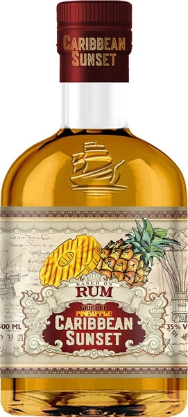 Ром KVKZ, Caribbean Sunset Grilled Pineapple based on Rum, 0.5 л