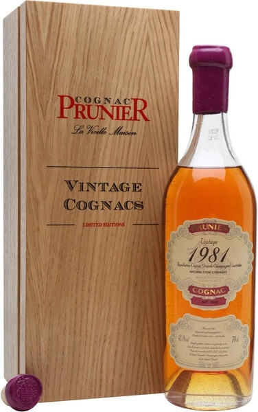 Коньяк Prunier Grande Champagne AOC, 1981, gift box, 0.7 л