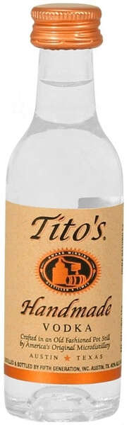Водка Tito's Handmade Vodka, 50 мл