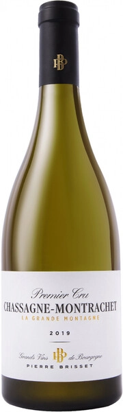 Вино Pierre Brisset, Chassagne-Montrachet 1-er Cru La Grande Montagne AOC, 2019