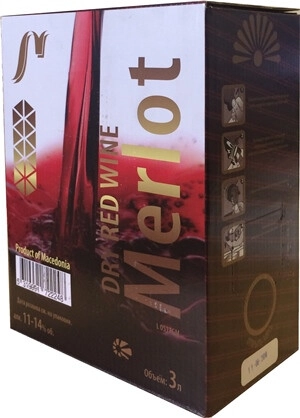 Вино Tikves, Merlot, bag-in-box, 3 л