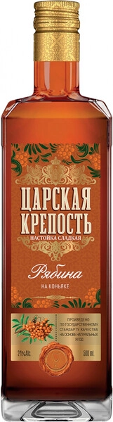 Ликер Царская Крепость Рябина на Коньяке, 0.5 л