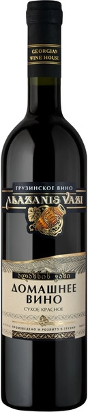 Вино Georgian Wine House, Alazanis Vazi Domashnee Red Dry, 0.7 л