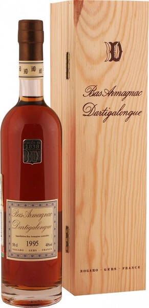 Арманьяк Dartigalongue, Bas Armagnac AOC, 1995, wooden box, 0.5 л