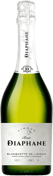 Игристое вино Sieur D'Arques, Diaphane Brut, Blanquette de Limoux AOC, 2020