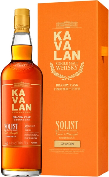 Виски Kavalan, Solist Brandy Single Cask (55,6%), gift box, 0.7 л