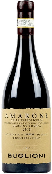 Вино Buglioni, CRU Amarone della Valpolicella Classico Riserva DOCG, 2018