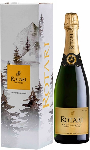 Игристое вино Rotari, Riserva Brut, Trento DOC, 2019, gift box