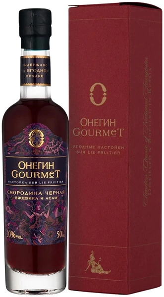 Ликер Онегин, Гурмэ Черная Смородина, Ежевика и Асаи, в подарочной коробке, 50 мл