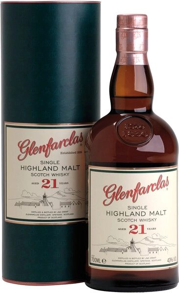Виски Glenfarclas 21 years, In Tube, 0.7 л
