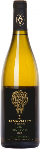 Вино Alma Valley Reserve, Pinot Blanc, 2017