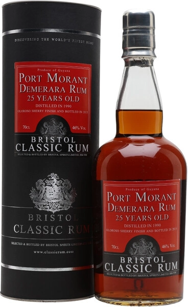 Ром Bristol Classic Rum, Port Morant Demerara Rum 25 Years Old, in tube, 0.7 л