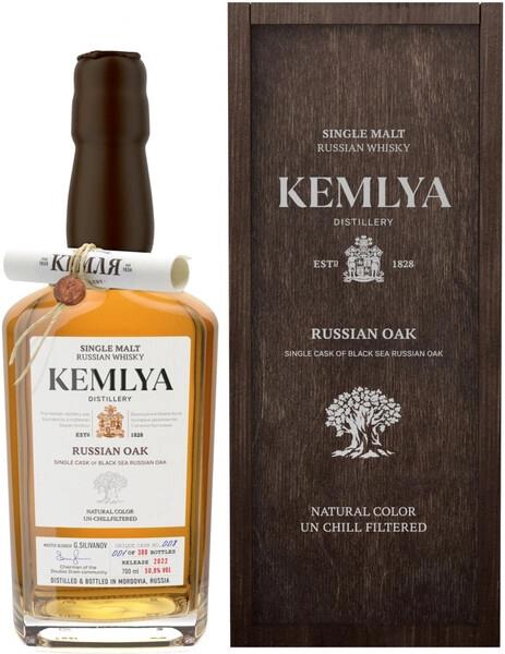 Виски Kemlya Russian Oak, wooden box, 0.7 л