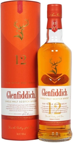 Виски Glenfiddich 12 Years Old Triple Oak, in tube, 0.7 л