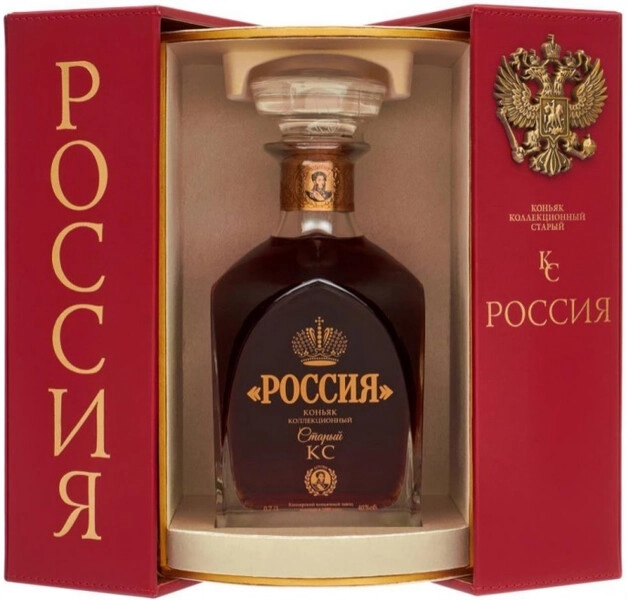 Коньяк Россия КС 15-летний (Коллекционный), в подарочной коробке, 0.7 л