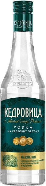 Водка Кедровица на Кедровых Орехах, 0.5 л