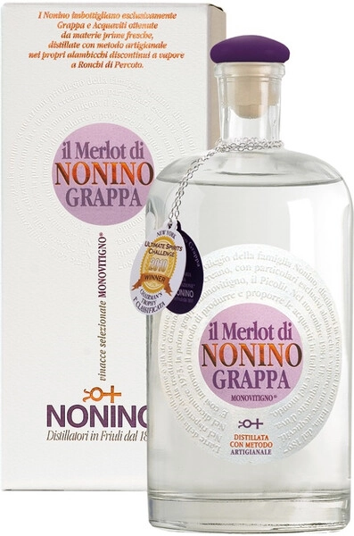 Граппа Il Merlot di Nonino Monovitigno, gift box, 0.7 л