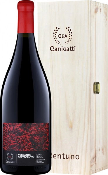 Вино CVA Canicatti, Versante Settecento Etna Rosso DOC, 2019, wooden box, 1.5 л