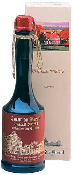 Бренди Chateau du Breuil, Coeur du Breuil Vieille Prune Selection du Chateau, Pays d'Auge AOC, gift box, 0.7 л