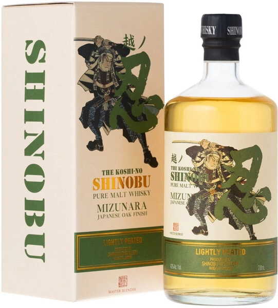 Виски Shinobu Lightly Peated Pure Malt, Mizunara Japanese Oak Finish, gift box, 0.7 л