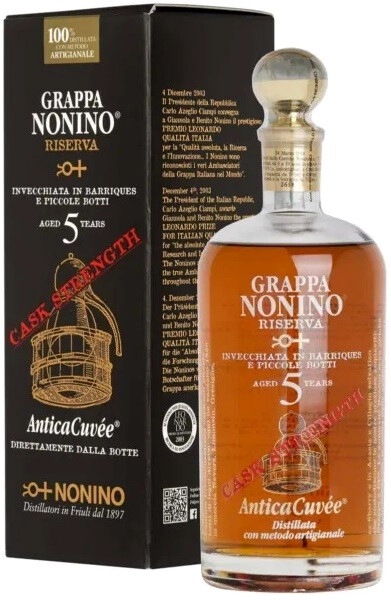 Граппа Nonino, Riserva Antica Cuvee Cask Strength (59,9%), gift box, 0.7 л