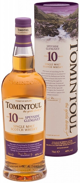Виски Tomintoul 10 Years Old, in tube, 0.7 л