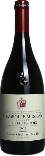 Вино Domaine Robert Groffier Pere & Fils, Chambolle-Musigny 1er Cru "Les Hauts-Doix" AOC, 2021