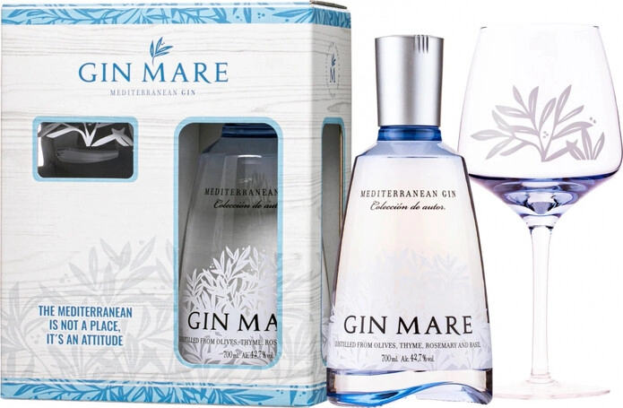 Джин Gin Mare, gift box with glass, 0.7 л