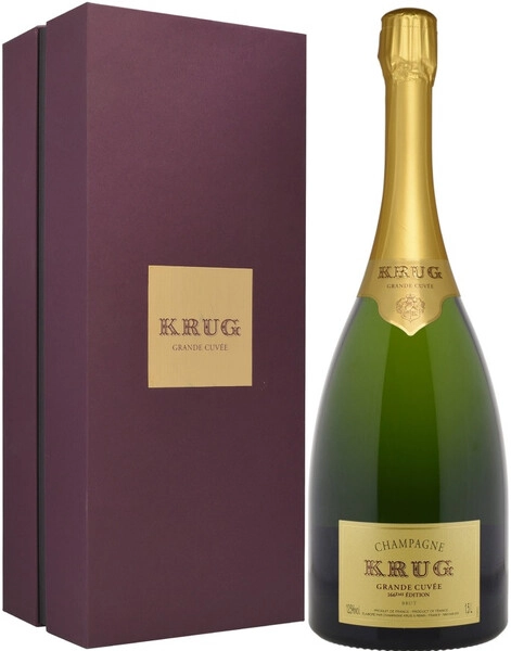 Шампанское Krug, Grande Cuvee 166eme Edition Brut, gift box, 1.5 л