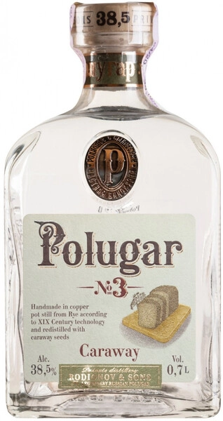 Водка "Polugar" №3, Caraway, 0.7 л