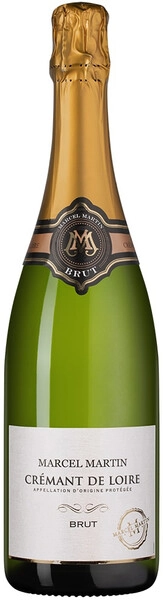 Игристое вино Marcel Martin, Cremant de Loire AOP Brut, 2022