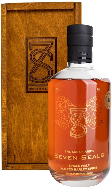 Виски Seven Seals Zodiac The Age of Aries Single Malt, wooden box, 0.5 л