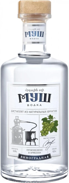 Водка Муш Виноградная, 0.5 л