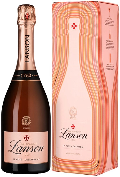 Шампанское Lanson, "Le Rose Creation 67" Champagne AOC, gift box