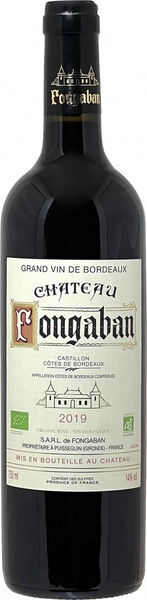 Вино Chateau Fongaban, Castillon-Cotes de Bordeaux AOC, 2019