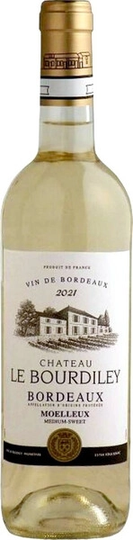 Вино Chateau Le Bourdiley Blanc Medium-Sweet, Bordeaux AOP, 2021