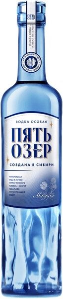 Водка Пять Озер Мягкая, 0.5 л