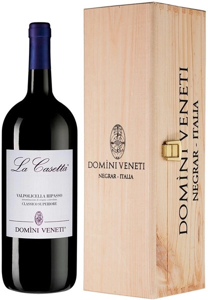 Вино Domini Veneti, Valpolicella Classico Superiore DOC La Casetta, 2019, wooden box, 1.5 л