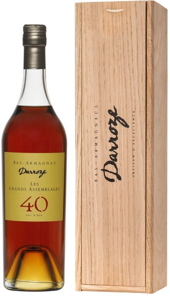 Арманьяк Darroze, Les Grands Assemblages 40 ans d'age, Bas-Armagnac, wooden box, 0.7 л