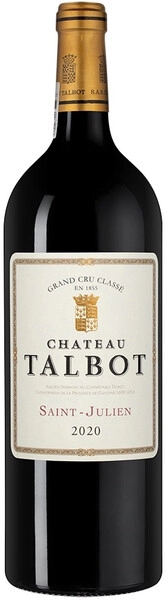Вино Chateau Talbot, St-Julien AOC 4-me Grand Cru Classe, 2020, 1.5 л