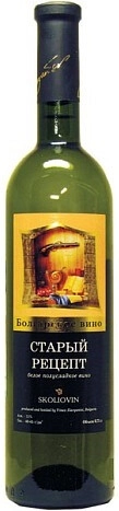 Вино Skoliovin, Old Recipe White Semi-Sweet, 2023