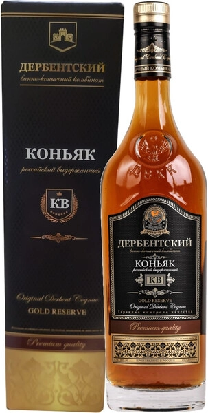 Коньяк ДВКК, Выдержанный КВ, в подарочной коробке, 0.5 л
