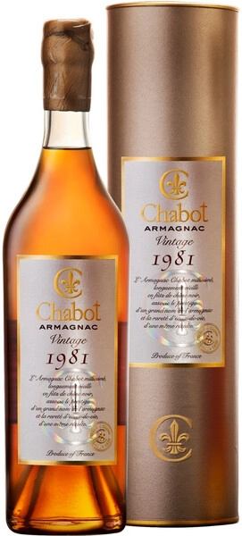 Арманьяк Chabot, 1981, gift tube, 0.7 л