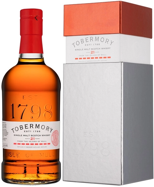 Виски Tobermory 21 Years Old, gift box, 0.7 л